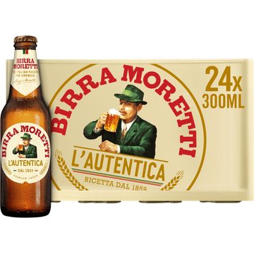 Birra Moretti L'autentica bier krat