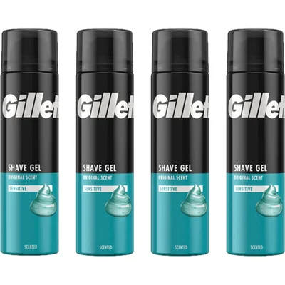 Gillette Gevoelige huid scheergel 4-pack
