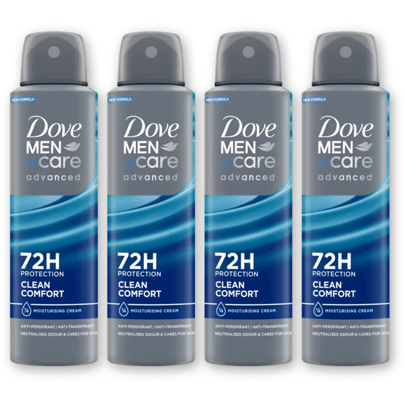Dove Men+care clean comfort deodorant 4-pack