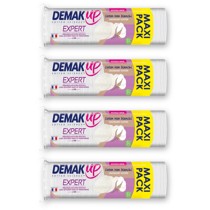 Demak'Up Expert ronde wattenschijfjes 4-pack