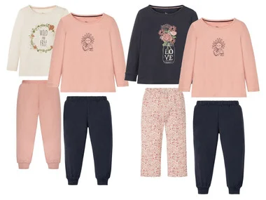 lupilu® 2 kleine kinderen meisjes pyjama's