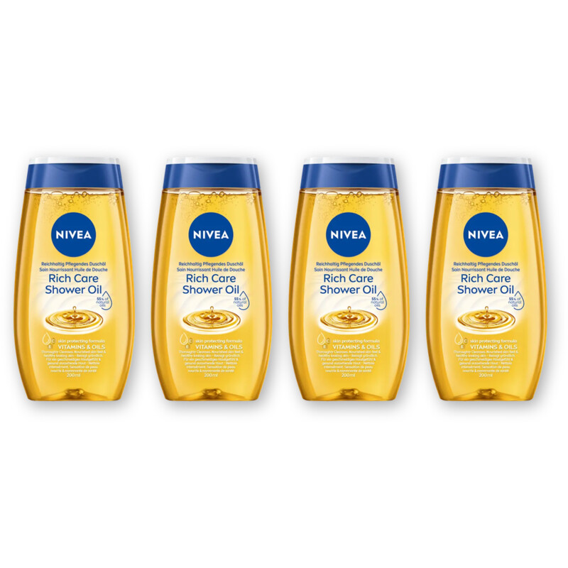 NIVEA Shower oil 4-pack