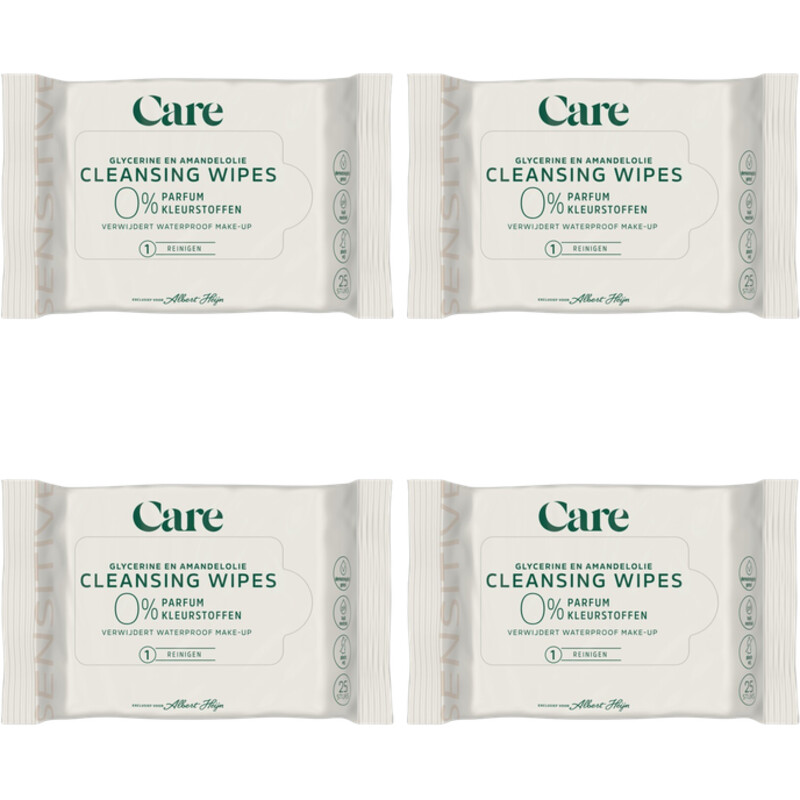 Care Sensitive cleansing wipes 0% 4-pack