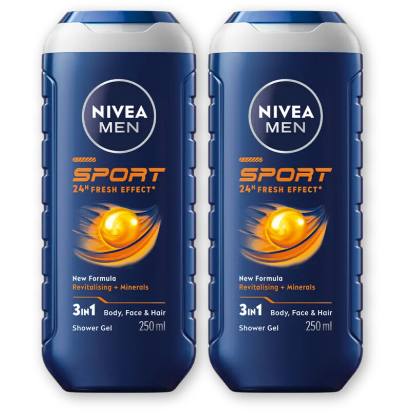 NIVEA Men sport fresh effect shower gel 2-pack