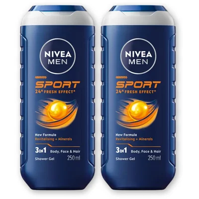 NIVEA Men sport fresh effect shower gel 2-pack