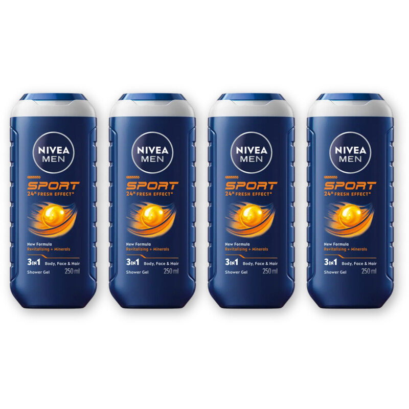 NIVEA Men sport fresh effect shower gel 4-pack