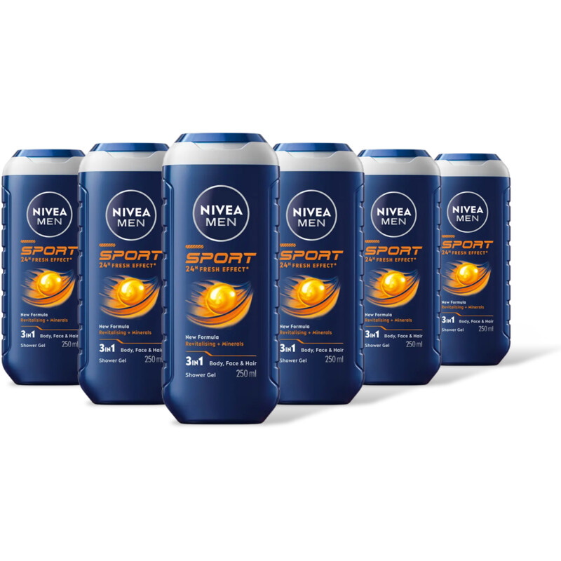 NIVEA Men sport fresh effect shower gel 6-pack