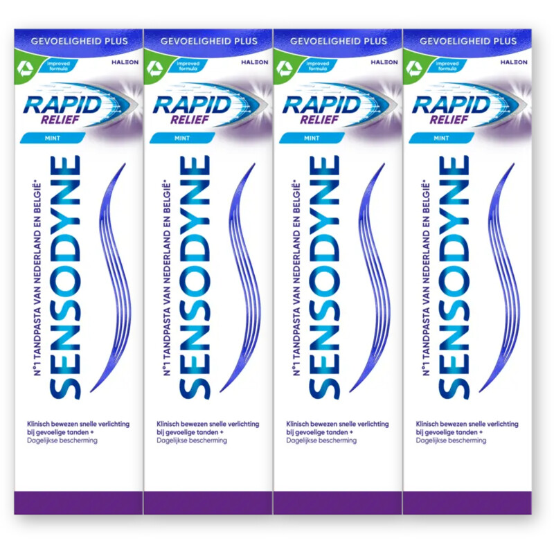Sensodyne Rapid relief dagelijkse tandpasta 4-pack