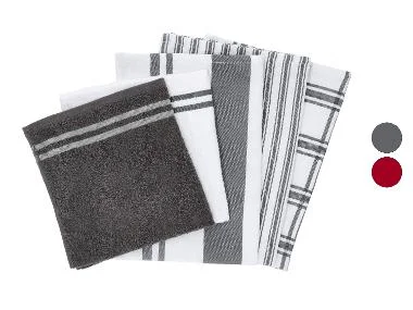 W5 Theedoek- en handdoekenset 5-delig