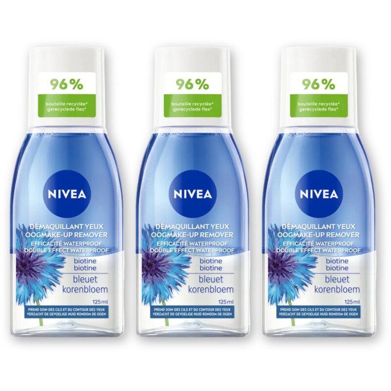 NIVEA Double effect oogmake-up remover 3-pack