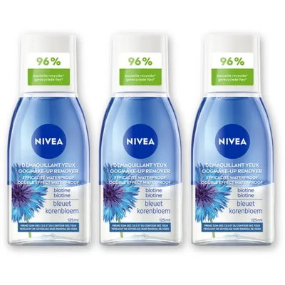 NIVEA Double effect oogmake-up remover 3-pack