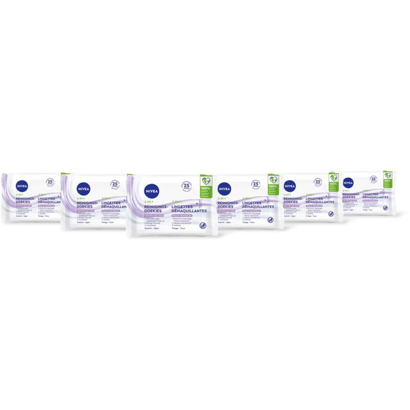 NIVEA Sensitive reinigingsdoekjes 6-pack