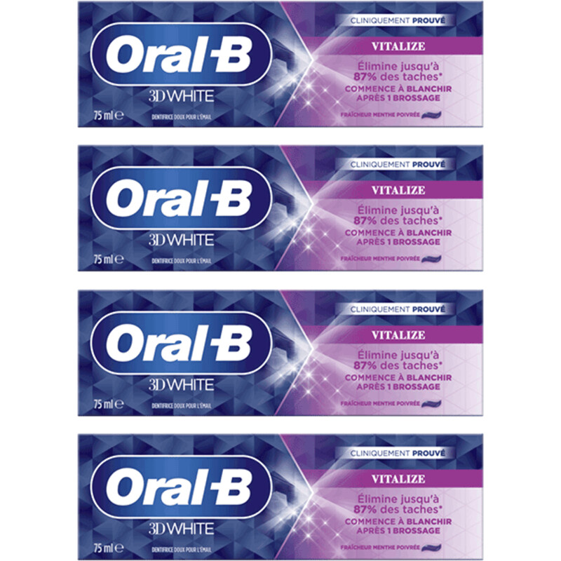 Oral-B 3D white vitalize tandpasta 4-pack