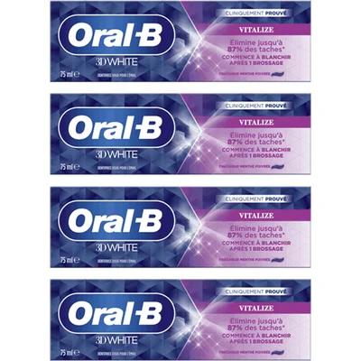 Oral-B 3D white vitalize tandpasta 4-pack