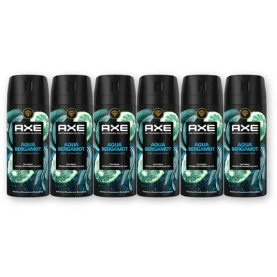 Axe Aqua bergamot deodorant bodyspray 6-pack