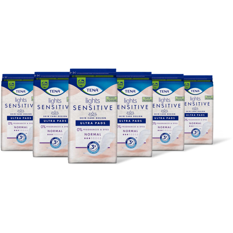 Tena Lights sens normal inlegkruisjes 6-pack