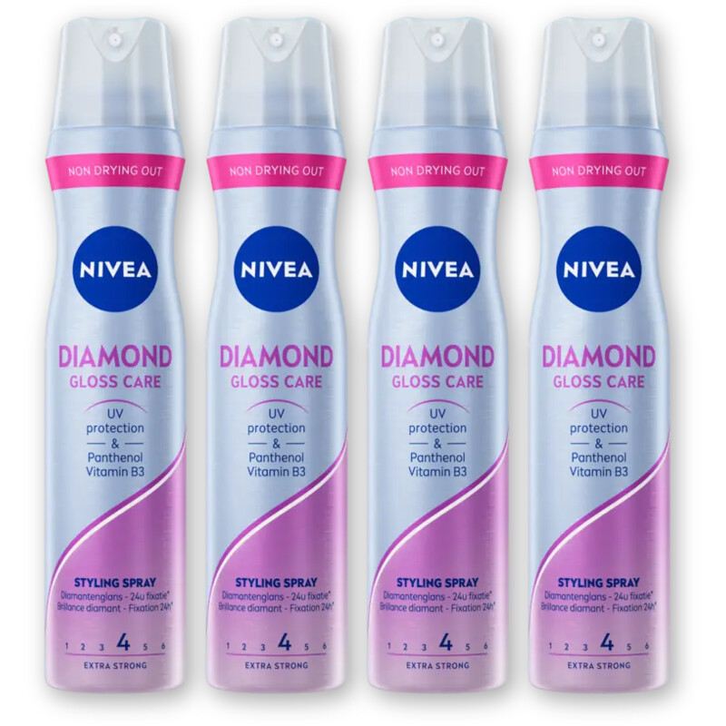 NIVEA Diamond gloss care styling spray 4-pack