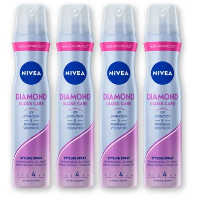 NIVEA Diamond gloss care styling spray 4-pack