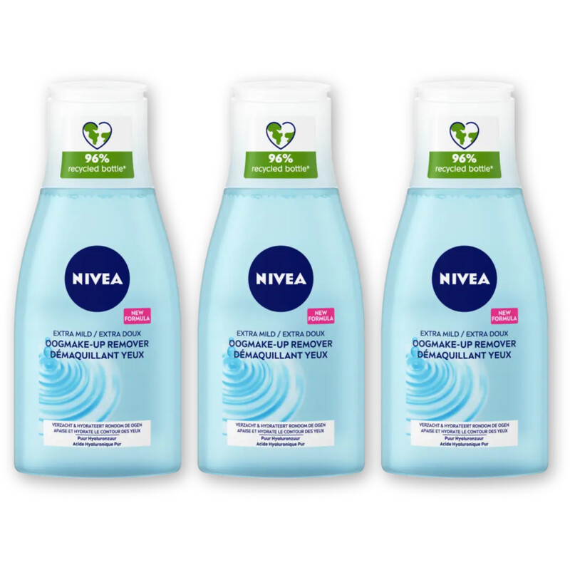 NIVEA Oogmake-up reinigingslotion 3-pack