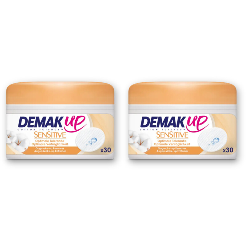Demak'Up Sensitive oogmake-up remover pads 2-pack