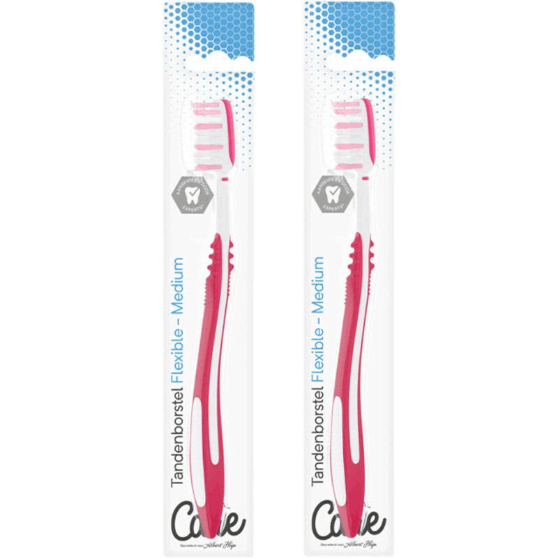 Care Tandenborstel flexibel medium 2-pack
