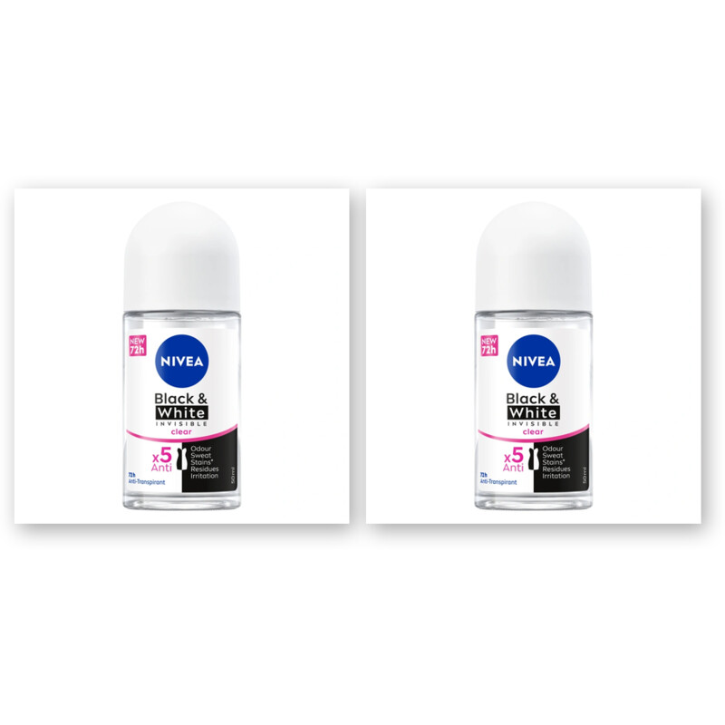 NIVEA Black & white original deo roller 2-pack