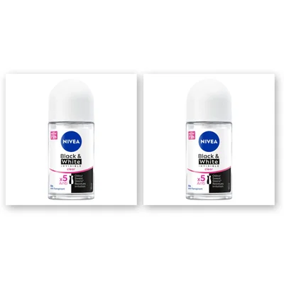 NIVEA Black & white original deo roller 2-pack