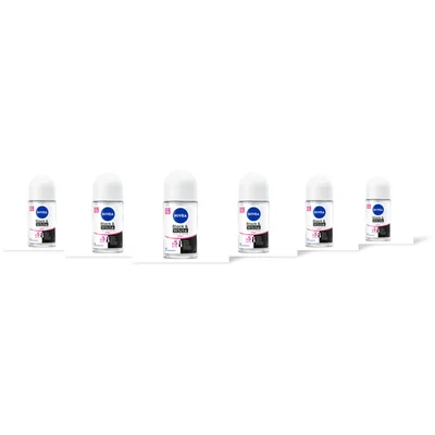 NIVEA Black & white original deo roller 6-pack
