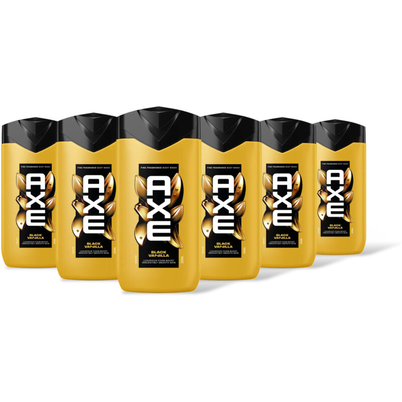 Axe Black vanilla + fine fragrance sg 6-pack