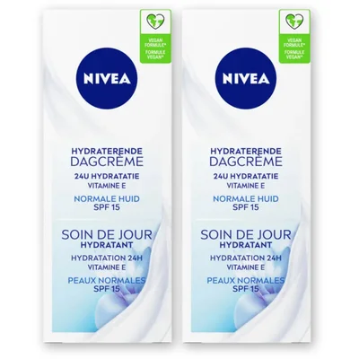 NIVEA Hydraterende dagcreme spf15 nrm huid 2pk