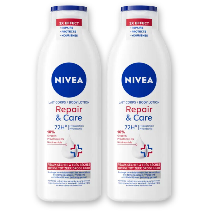 NIVEA Bodylotion repair & care 2-pack