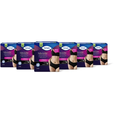 Tena Silhouette pants black L 6-pack