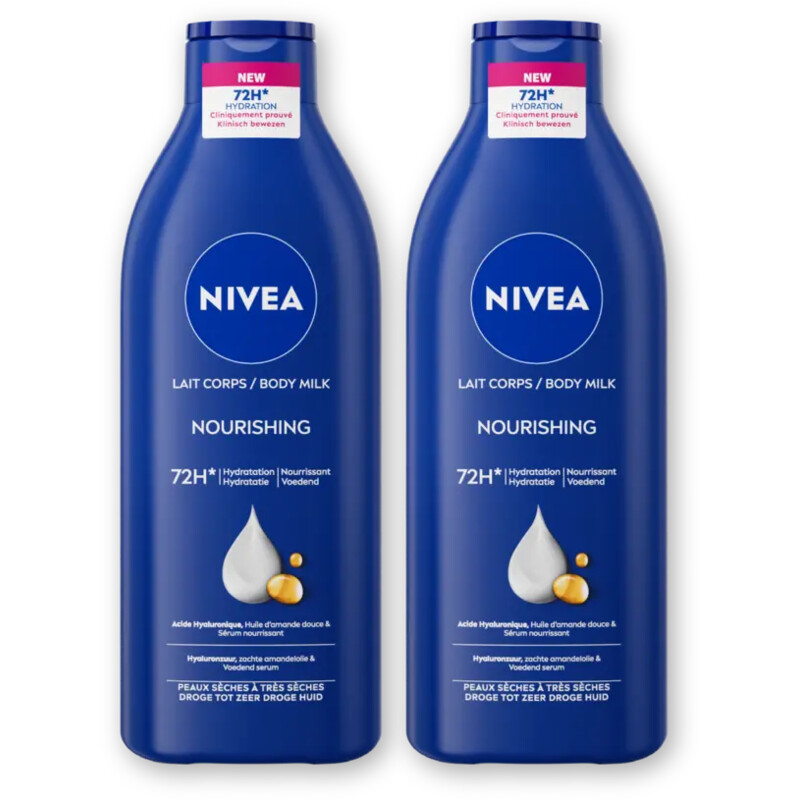 NIVEA Verzorgende bodymilk 48 uur hydra 2-pack