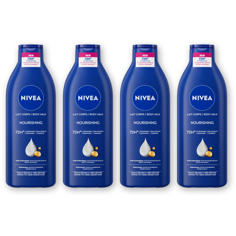 NIVEA Verzorgende bodymilk 48 uur hydra 4-pack