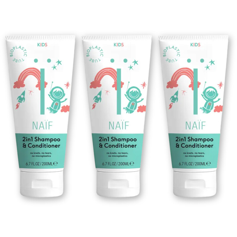 Naïf Kids 2-in-1 shampoo & conditioner 3-pack