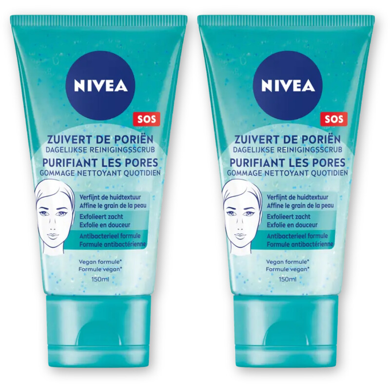 NIVEA Dagelijkse reinigingsscrub 2-pack