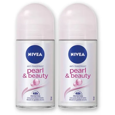 NIVEA Pearl & beauty deodorant roller 2-pack