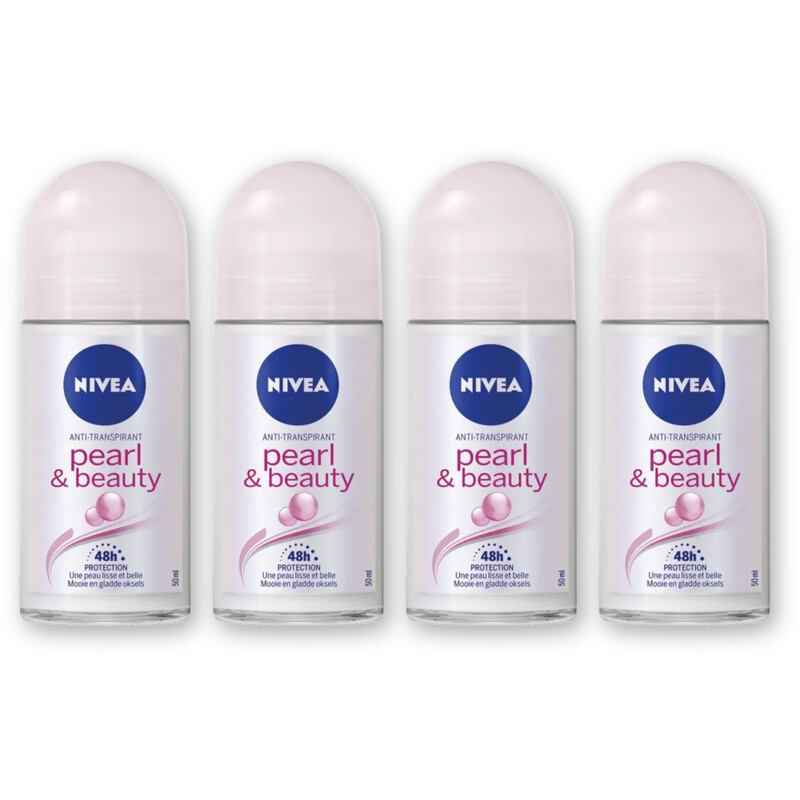 NIVEA Pearl & beauty deodorant roller 4-pack