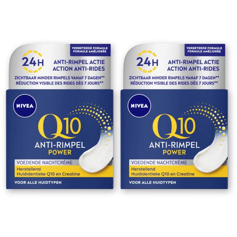 NIVEA Q10 power anti-rimpel nachtcrÃ¨me 2-pack