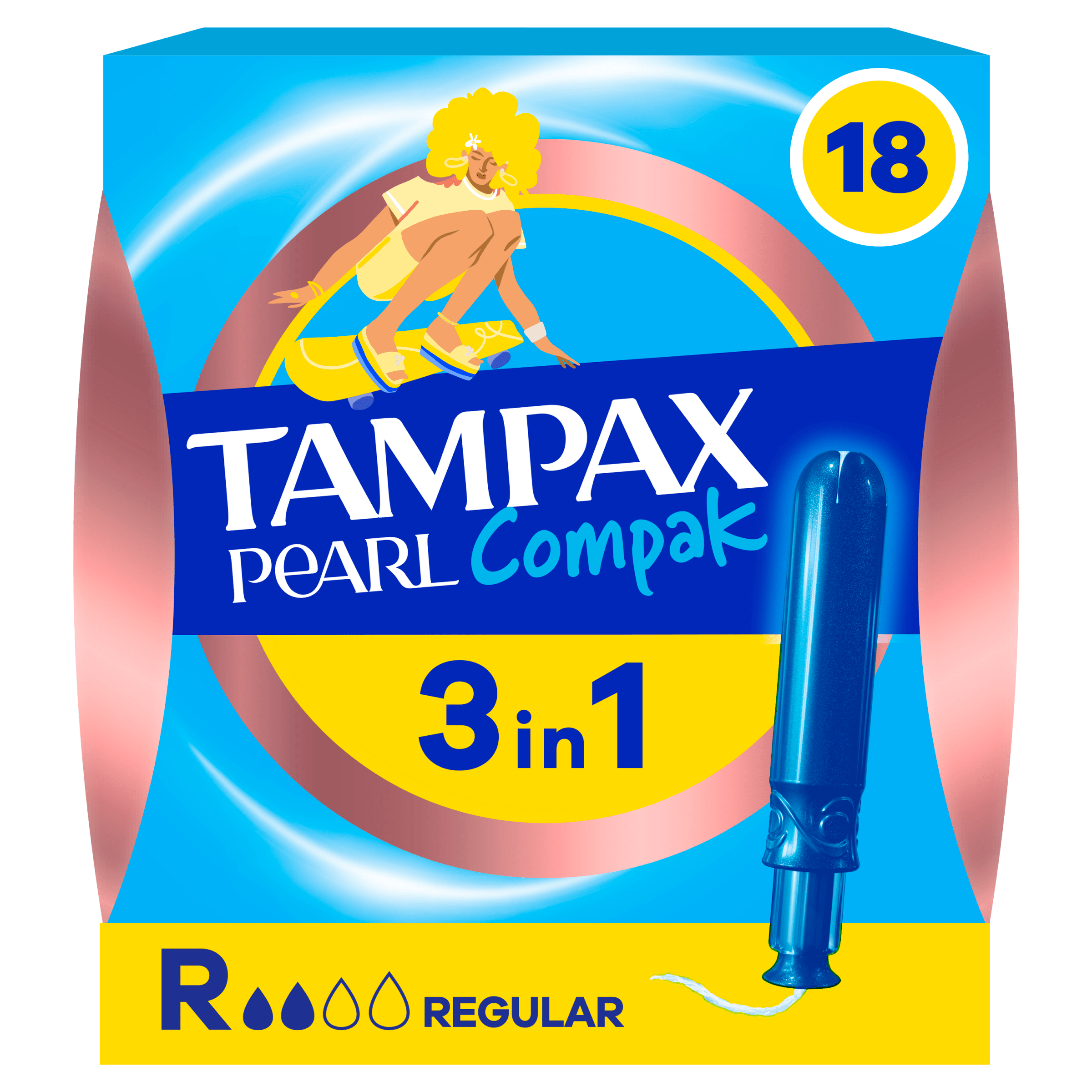 Tampax Tampons compak pearl regular