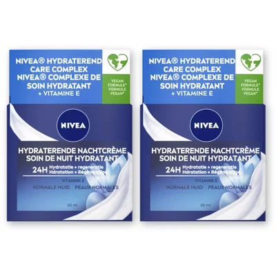 NIVEA Hydraterende nachtcreme norm huid 2-pack