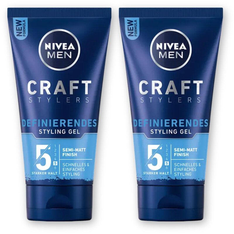 NIVEA Men craft styling matte gel 2-pack