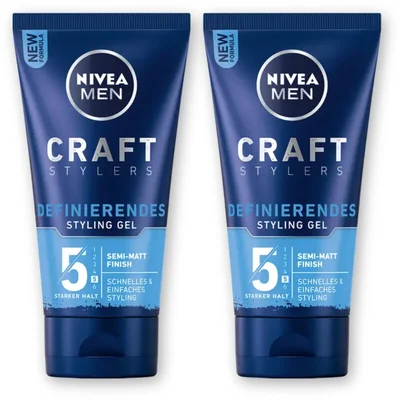 NIVEA Men craft styling matte gel 2-pack