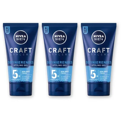 NIVEA Men craft styling matte gel 3-pack
