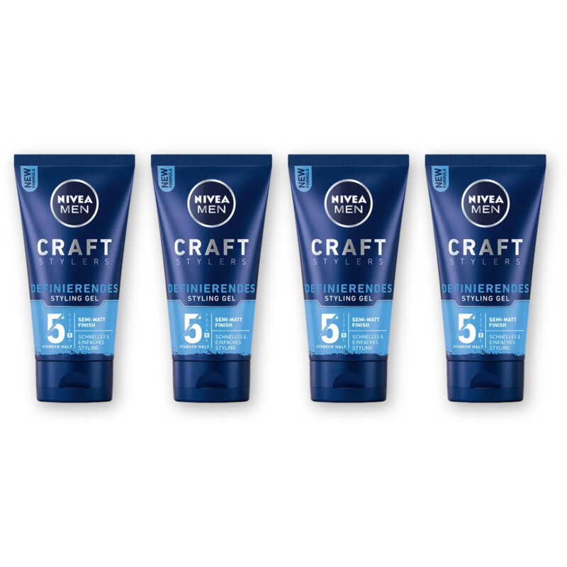 NIVEA Men craft styling matte gel 4-pack