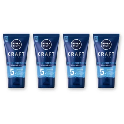 NIVEA Men craft styling matte gel 4-pack
