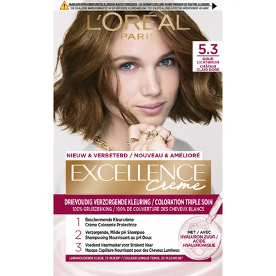 L'Oréal Excellence crème 5.3 licht goudbruin