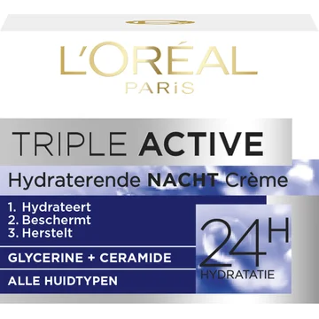 L'Oréal Triple active nachtcrème alle huidtypen