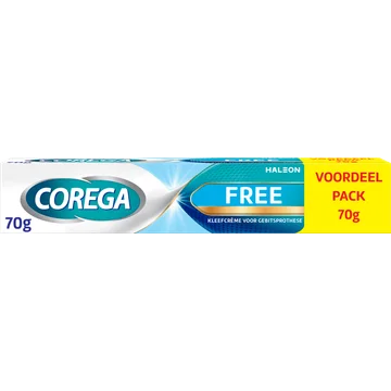 Corega Free kleefcrème gebitsprothese voordeel
