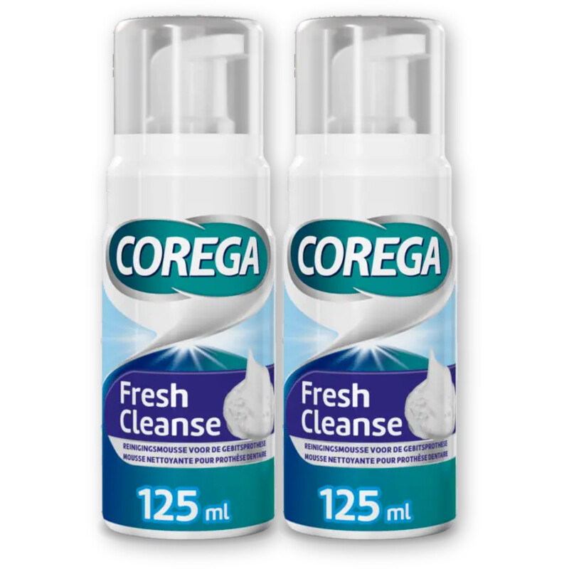 Corega Fresh cleanse mousse 2-pack
